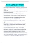 BIOL 373 Exam Questions And Answers With Verified Solutions