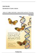 TEST BANK  Introduction to Genetic Analysis  Anthony J&period;F&period; Griffiths&comma; John Doebley&comma; Catherine Peichel&comma; and David A&period; Wassarman  12th Edition 