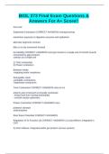 BIOL 373 Final Exam Questions & Answers For A&plus; Score&excl;&excl;