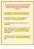 ICC Vapor Recovery Exams Actual Exam 2025&sol;2026  Complete Questions And Correct Detailed Answers  &lpar;Verified Answers&rpar; &vert;Already Graded A&plus;&vert;&vert;Newest  Version&excl;&excl;&excl;