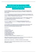 Biol 373 Unit 3a Questions With Already Solved Correctly Answers &vert; Assured Success