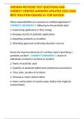 VIRGINIA PESTICIDE TEST QUESTIONS AND CORRECT VERIFIED ANSWERS UPDATED 2025&sol;2026 BEST SOLUTION GRADED A&plus; FOR SUCCESS