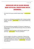 MISSOURI MPJE EXAM BRAND  NEW OFFICIAL QUESTIONS WITH  ANSWERS&period;
