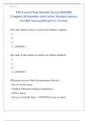 TBS Exam II Prep Material Newest 2025&sol;2026  Complete All Questions And Correct Detailed Answers  &lpar;Verified Answers&rpar;&vert;Brand New Version&excl;