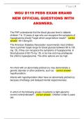WGU D119 PEDS EXAM BRAND  NEW OFFICIAL QUESTIONS WITH  ANSWERS&period;