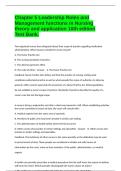 Chapter 5 Leadership Roles and Management functions in Nursing theory and application 10th edition Test Bank&period;