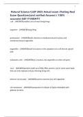  Natural Science CLEP 2025 Actual exam &lpar;Testing Real Exam Questions&rpar;and verified Answers &lpar; 100&percnt; accurate&rpar; GET IT RIGHT&excl;&excl;