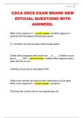 CDCA OSCE EXAM BRAND NEW  OFFICIAL QUESTIONS WITH  ANSWERS&period;