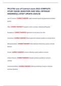 PVL3702-Law of Contract exam 2025 COMPLETE  STUDY QUIDE &vert;QUESTION AND WELL DETAILED  ANSWERS&vert;&vert; LATEST UPDATE 2025&sol;26 