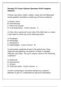 Nursing 251 Exam 4 Quizzes Questions With Complete Solutions