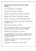 Nursing 251 Exam 1 PSU Questions With Complete Solutions