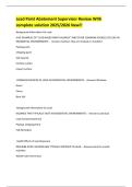 Lead Paint Abatement Supervisor Review With complete solution 2025&sol;2026 New&excl;&excl;