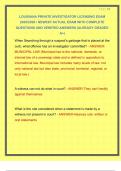 LOUISIANA PRIVATE INVESTIGATOR LICENSING EXAM 2025&sol;2026 &sol; NEWEST ACTUAL EXAM WITH COMPLETE QUESTIONS AND VERIFIED ANSWERS &vert;ALREADY GRADED A&plus;&vert;