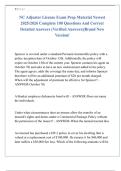 NC Adjuster License Exam Prep Material Newest  2025&sol;2026 Complete 100 Questions And Correct  Detailed Answers &lpar;Verified Answers&rpar;&vert;Brand New  Version&excl;
