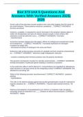 Biol 373 Unit 5 Questions And Answers With Verified Answers 2025&vert;2026