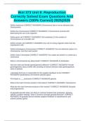 Biol 373 Unit 8&colon; Reproduction Correctly Solved Exam Questions And Answers &lpar;100&percnt; Correct&rpar; 2025&vert;2026