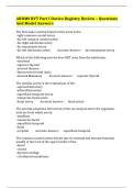 ARDMS RVT Part I Davies Registry Review &ndash; Questions And Model Answers