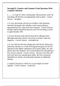 Nursing251&colon; Genetics and Genomics Final Questions With Complete Solutions