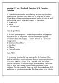 nursing 251 test 1 Textbook Questions With Complete Solutions