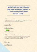 NIMS ICS-300&colon; Final Exam &vert; Complete Study Guide &vert; Actual Exam Questions & Correct Answers &lpar;Verified Detailed Answers&rpar; A Grade&period;  