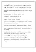 nursing 251 exam 3 psu questions with complete solutions
