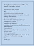 Nursing 251 Exam 3 &lpar;abdomen&comma; musculoskeletal&comma; skin&rpar; Questions With Complete Solutions