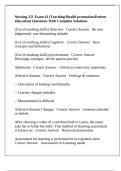 Nursing 251 Exam &num;2 &lpar;Teaching&sol;Health promotion&sol;Patient education&rpar; Questions With Complete Solutions