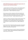 WGU D016 Educational Leadership Assessment 41 Questions with Verified Answers&comma;100&percnt;CORRECT