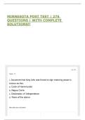 MINNESOTA POST TEST &vert; 276 QUESTIONS &vert; WITH COMPLETE SOLUTIONS&excl;&excl;