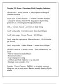 Nursing 251 Exam 1 Questions With Complete Solutions