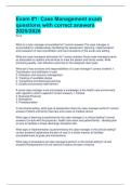 &OpenCurlyDoubleQuote;Exam &num;1&colon; Case Management Certification 2025&sol;2026 &vert; Questions with Correct Answers&rdquo;