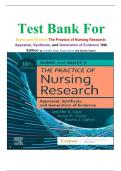 Test Bank For  Burns and Grove's The Practice of Nursing Research&colon; Appraisal&comma; Synthesis&comma; and Generation of Evidence 10th Edition 