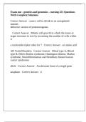 Exam one - genetics and genomics - nursing 251 Questions With Complete Solutions