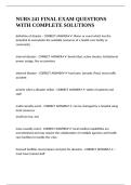 NURS 241 FINAL EXAM QUESTIONS WITH COMPLETE SOLUTIONS 