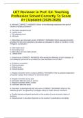 LET Reviewer in Prof&period; Ed&period; Teaching Profession Solved Correctly To Score A&plus; &vert; Updated &lbrace;2025-2026&rcub;