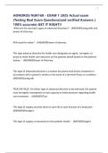 HONDROS NUR160 - EXAM 1 2025 Actual exam &lpar;Testing Real Exam Questions&rpar;and verified Answers &lpar; 100&percnt; accurate&rpar; GET IT RIGHT&excl;&excl;