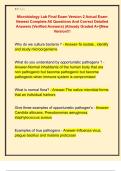 Microbiology Lab Final Exam Version 2 Actual Exam  Newest Complete All Questions And Correct Detailed  Answers &lpar;Verified Answers&rpar; &vert;Already Graded A&plus;&vert;&vert;New  Version&excl;&excl;&excl;