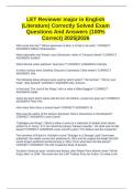 LET Reviewer major in English &lpar;Literature&rpar; Correctly Solved Exam Questions And Answers &lbrace;100&percnt; Correct&rpar; 2025&vert;2026