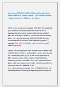 Adjuster pro TEXAS EXAM 2025&sol;2026 Actual Complete Real  Exam Questions &  Correct Answers &vert; 100&percnt; Verified solutions             &sol; Already Graded A&plus; &sol; 2025 Brand New Exam&excl;&excl; 