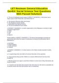 LET Reviewer General Education GenEd&colon; Social Science Test Questions With Passed Solutions