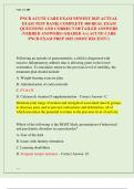 PNCB ACUTE CARE EXAM NEWEST 2025 ACTUAL EXAM TEST BANK&vert; COMPLETE 400 REAL EXAM QUESTIONS AND CORRECT DETAILED ANSWERS &lpar;VERIIED ANSWERS&rpar; GRADED A&plus;&vert; ACUTE CARE PNCB EXAM PREP 2025 &lpar;MOST RECENT&excl;&excl;&rpar;
