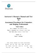 Assessment Procedures for Counselors and Helping Professionals &lpar;9th Edition&comma; Carl J&period; Sheperis&comma; Robert J&period; Drummond & Karyn D&period; Jones&rpar; Complete Test Bank