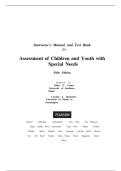 Assessment of Children and Youth with Special Needs &lpar;5th Edition&comma; Libby G&period; Cohen&rpar; Complete Solutions Manual and Test Bank for All Chapters