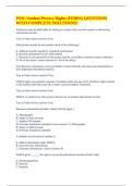 PSW&colon; Student Privacy Rights &lpar;FERPA&rpar; QUESTIONS WITH COMPLETE SOLUTIONS&excl;&excl;