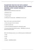 PHLEBOTOMY PRACTICE TEST WITH CORRECT ACTUAL QUESTIONS AND CORRECTLY WELL DEFINED ANSWERS LATEST ALREADY GRADED A&plus; &lpar;2025&sol;2026&rpar;