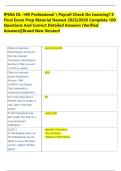 IPSSA DL &ndash;HR Professional  Payroll Check On Learning&quest; S  Final Exam Prep Material Newest 2025&sol;2026 Complete 100  Questions And Correct Detailed Answers &lpar;Verified  Answers&rpar;&vert;Brand New Version&excl;
