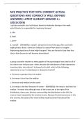 NCE PRACTICE TEST WITH CORRECT ACTUAL QUESTIONS AND CORRECTLY WELL DEFINED ANSWERS LATEST ALREADY GRADED A&plus; &lpar;2025&sol;2026&rpar;