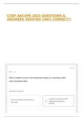 CCRP AACVPR 2025 QUESTIONS & ANSWERS VERIFIED 100&percnt; CORRECT&excl;&excl;