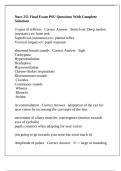 Nurs 251 Final Exam PSU Questions With Complete Solutions
