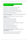 CCTC Exam Questions with Correct Answers 2025&sol;2026 &vert; Updated Certification Prep